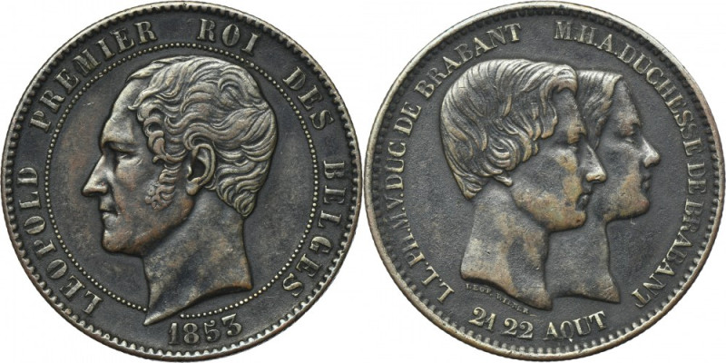 Belgium, Leopold I, 10 Centimes 1853 Issue minted&nbsp; on the occasion of the w...