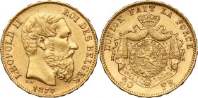Belgium, Leopold II, 20 Francs Brussels 1877