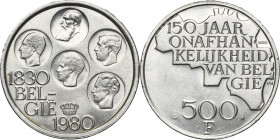 Belgium, Baldwin I, 500 Francs 1980 - 150th Anniversary of Belgian Independence