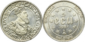 Belgium, Baudouin I, 5 Ecu 1987 - Treaties of Rome