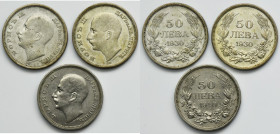 Set, Bulgaria, Boris III, 50 Leva (3 pcs.)