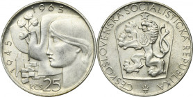 Czechoslovakia, 25 Korun Kremnitz 1965 - Czechoslovakia Liberation