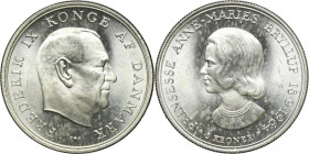 Denmark, Frederick IX, 5 Kroner Copenhagen 1964 - Wedding of Princess Anne Marie