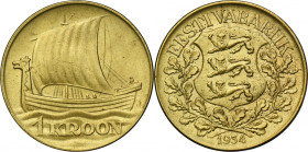 Estonia, 1 Kroon Tallinn 1934