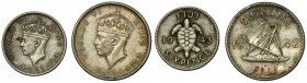 Set, Fiji, George VI 6 Pence and Shilling (2 pcs)