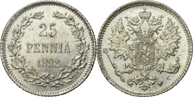 Finland, Autonomia, Alexander II, 25 Penniä Helsinki 1898 L