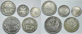 Lot, Finland Autonomy, Penniä and Markkaa (5 pcs.)