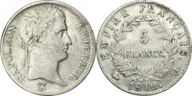 France, Napoleon I, 5 Francs Perpignan 1812 Q