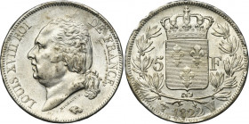 France, Louis XVIII, 5 Francs Lille 1822 W