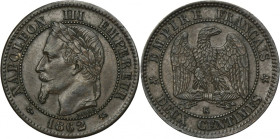Napoleon III, 2 Centimes Bordeaux 1862 K