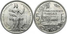 French Polynesia, 5 Francs Paris 1952