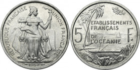 French Polynesia, 5 Francs Paris 1952