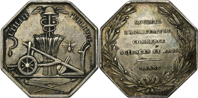France, Medal of the Agricultural, Horticultural, Fishing and Hunting Society 19...