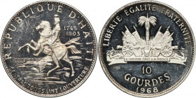 Haiti, Second Republic, 10 Gourdes Arezzo 1968 - Toussaint l'Ouverture