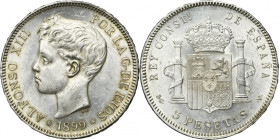 Spain, Alfonso XIII, 5 Pesetas Madrid 1899