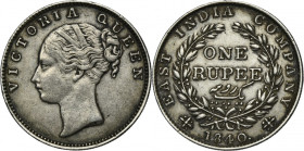 India, British India, Victoria, 1 Rupee Bombay 1840