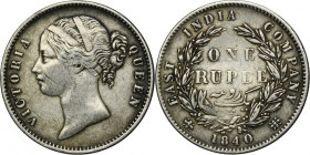 India, British India, Victoria, 1 Rupee Bombay 1840