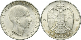 Yugoslavia, Peter II, 50 Dinara Paris 1938