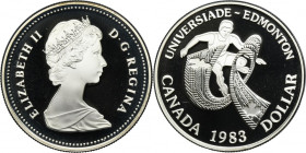 Cadana, Elizabeth II, 1 Dollar Ottwawa 1983 - World University Games