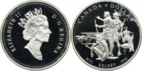 Canada, Elizabeth II, 1 Dollar Ottawa 1990 - Henry Kelsey