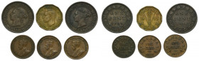Set, Canada, 1 Cent and 5 Cents (6 pcs.)