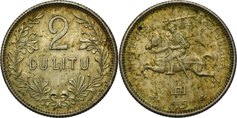 Lithuania, 5 Litai London 1925 Silver '500'.
Srebro próby '500'. Reference: Par...