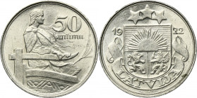 Latvia, 50 Santimu Le Locle 1922