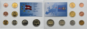 Set, Latvia, 1-50 Santimu, 1 Lats and 2 Lati (8 pcs.)