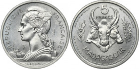 PROBE, Madagascar, French Union, 5 Francs Paris 1953 - ESSAI