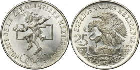 Mexico, Republic, 25 Pesos Mezico 1968 - 19th Olympic Games