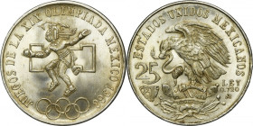 Mexico, Republic, 25 Pesos Mezico 1968 - 19th Olympic Games