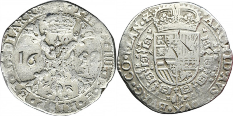 Spanish Netherlands, Brabant, Philip IV, Patagon Brussels 1652 Diameter 42 mm, w...