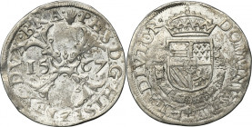 Spanish Netherlands, Brabant, Philip II, 1/2 Daalder Antwerp 1567