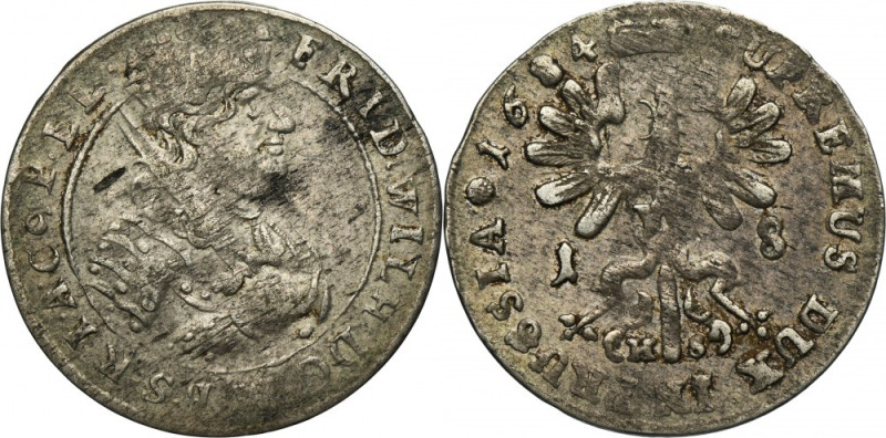 Germany, Brandenburg-Prussia, Friedrich Wilhelm, 18 Groschen Königsberg 1684 HS ...