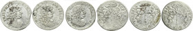 Set, Germany, Brandenburg-Prussia, Frederick William, 6 Groscen Königsberg 1683 HS (3 pcs.)