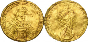 Germany, Bishopric of Würzburg, Johann Philipp Franz von Schönborn, 5 Ducats 1652 - VERY RARE
