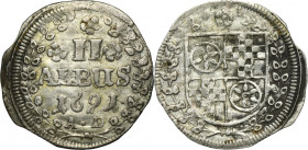 Germany, Archbishopric of Mainz, Anselm Franz of Ingelheim, 2 Albus 1691 AD