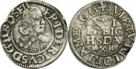 Germany, Duchy of Schleswig-Holstein-Gottorp, Friedrich III, 1/16 Thaler Schleswig 1646