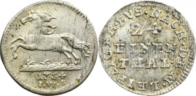Germany, Braunschweig-Lüneburg-Calenberg-Hannover, Georg II, 1/24 Thaler Clausthal 1754 IWS - VERY RARE