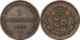 Germany, Duchy of Schleswig-Holstein, Christian VII, 1 Sechsling Altona 1850 TA
