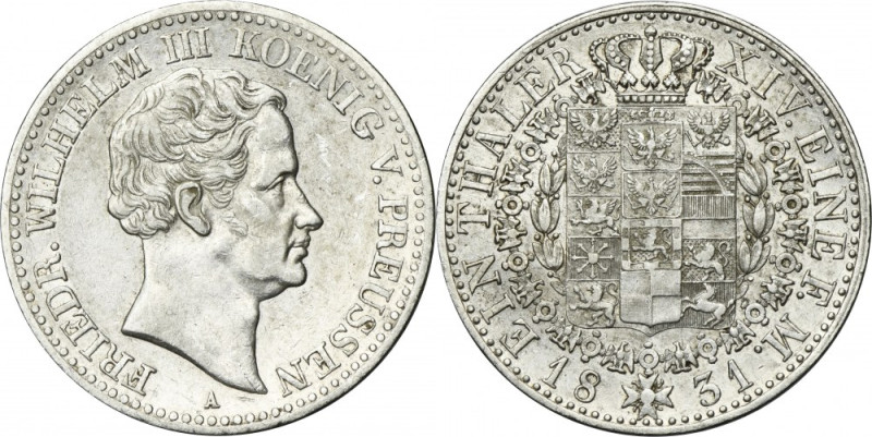 Germany, Kingdom of Prussia, Friedrich Wilhelm III, Thaler Berlin 1831 A Silver ...