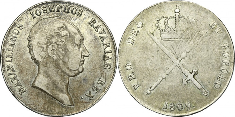 Germany, Kingdom of Bavaria, Maximilian I Joseph, Coronation Thaler Munich 1809 ...