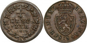 Germany, Duchy of Nassau, Wilhelm, 1/4 Kreuzer Limburg 1819 L