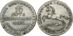 Germany, Kingdom of Hannover, George IV, 16 Gute Groschen Clausthal 1824