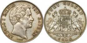 Germany, Bavaria, Ludwig I, 2 Gulden Munich 1846