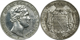 Germany, Kingdom of Saxony, Friedrich Augustus II, 2 Thaler Dresden 1854 F