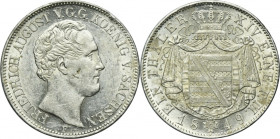 Germany, Saxony, Friedrich Augustus II, Thaler Dresden 1849 F