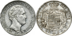 Germany, Saxony, Friedrich August II, Thaler Dresden 1851 F