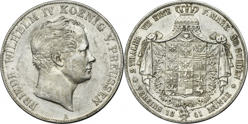 Germany, Kingdom of Prussia, Friedrich WIlhelm IV, 2 Thaler Berlin 1841 A Silver...