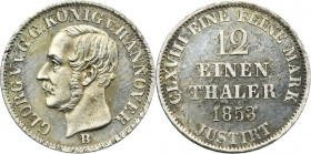 Germany, Principality of Braunschweig-Calenberg-Hannover, Georg V, 1/12 Thaler Hannover 1853 B